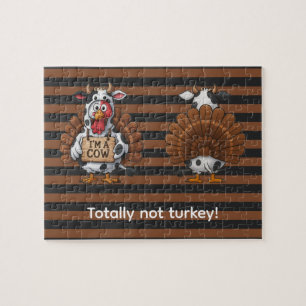 Ich bin ein Kuh Truthahn   Lustige Thanksgiving Ve Puzzle