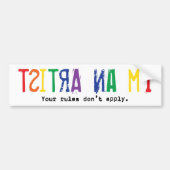 Ich bin ein Künstler (Autoaufkleber) Autoaufkleber (Vorne)