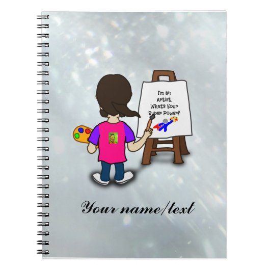 Ich bin ein Künstler, farbenfrohes Design, TEMPLAT Notizblock (Vorderseite)