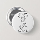 Ich bin ein Künstler! Knopf Button (Vorne & Hinten)