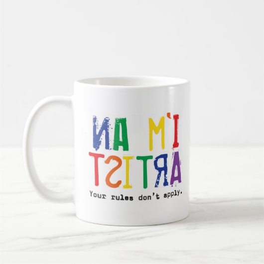 Ich bin ein Künstler (Tasse) Kaffeetasse (Links)