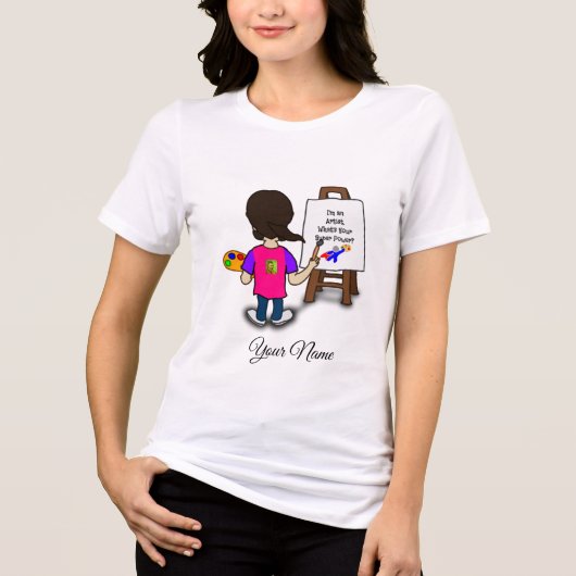 ICH BIN EIN KÜNSTLER...vorlage Tri-Blend Shirt (Vorderseite)