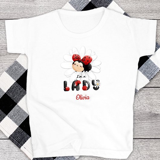 Ich bin ein Lady Little Girl T - Shirt Niedlich La
