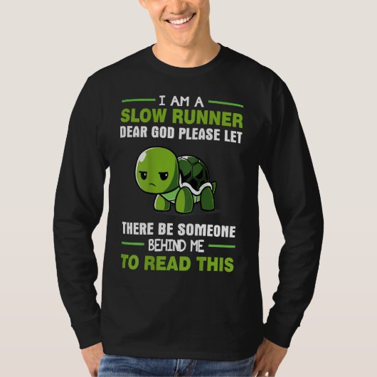 Ich bin ein Langläufer-Funny Turtle Lover Running T-Shirt (Vorderseite)