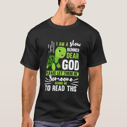 Ich bin ein Langläufer-Turtle-Team T-Shirt (Vorderseite)