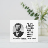 Ich bin ein langsamer Spaziergänger, aber ich komm Postkarte (Stehend Vorderseite)