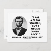 Ich bin ein langsamer Spaziergänger, aber ich komm Postkarte (Vorne/Hinten)