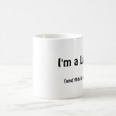 Ich bin ein Leftie Kaffeetasse (Mittel)