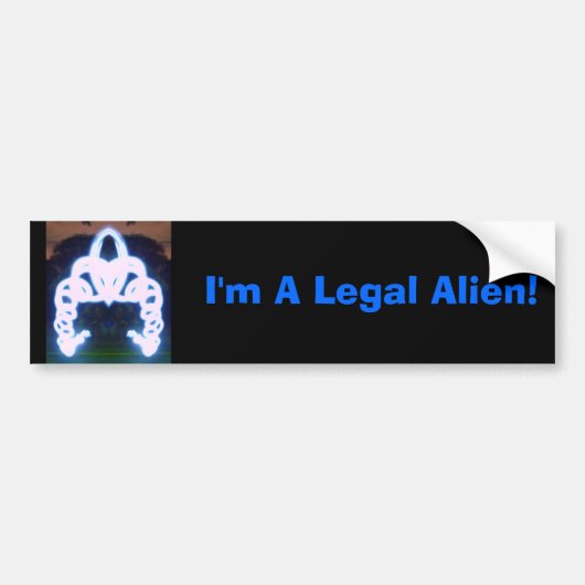 Ich bin ein legales alien! autoaufkleber (Vorne)