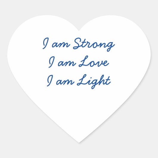 Ich bin ein leichter Herzaufkleber Herz-Aufkleber (Vorderseite)