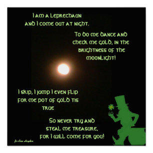 ICH BIN EIN LEPRECHAUN-Glossenposter Poster