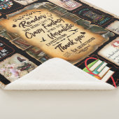 Ich bin ein Leser-Blanket, buche Lover Blanket, Sherpadecke (3/4)