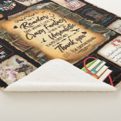 Ich bin ein Leser-Blanket, buche Lover Blanket, Sherpadecke (3/4)