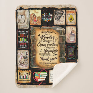 Ich bin ein Leser-Blanket, buche Lover Blanket, Sherpadecke