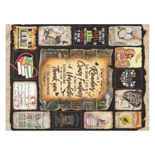 Ich bin ein Leser-Blanket, buche Lover Blanket, Tischdecke (Vorderseite (Horizontal))