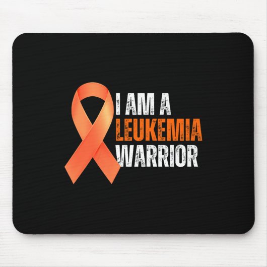 Ich bin ein Leukämie-Krieger Blutkrebs-Bewusstsein Mousepad (Vorne)