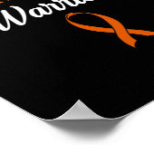 Ich bin ein Leukämie-Krieger Blutkrebs Bewusstsein Poster (Ecke)