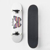 Ich bin ein liebes Schmetterlingskateboard Skateboard (Vorderseite)