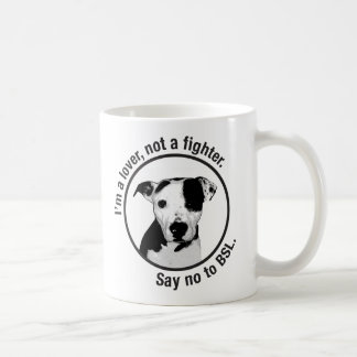Ich bin ein Liebhaber, nicht ein Kämpfer. Pitbull Kaffeetasse