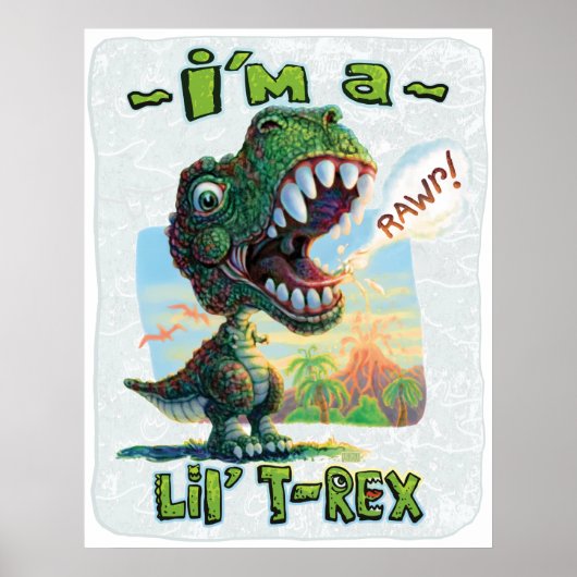 Ich bin ein Lil' T Rex Poster (Vorne)