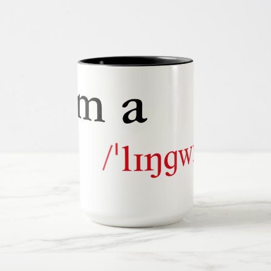 Ich bin ein Linguist Tasse (Zentrum)