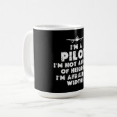 Ich bin ein lustiger Pilot Kaffeetasse (Vorderseite Links)