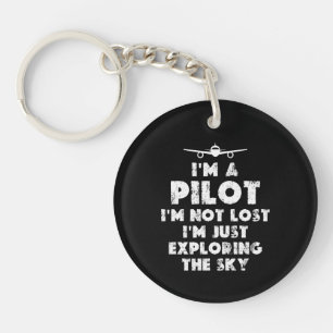 Ich bin ein lustiger Pilot Schlüsselanhänger