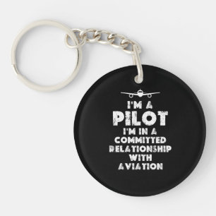 Ich bin ein lustiger Pilot Schlüsselanhänger