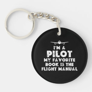 Ich bin ein lustiger Pilot Schlüsselanhänger
