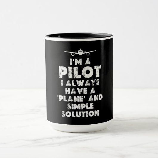 Ich bin ein lustiger Pilot Tasse (Zentrum)