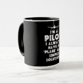 Ich bin ein lustiger Pilot Tasse (Vorderseite Links)