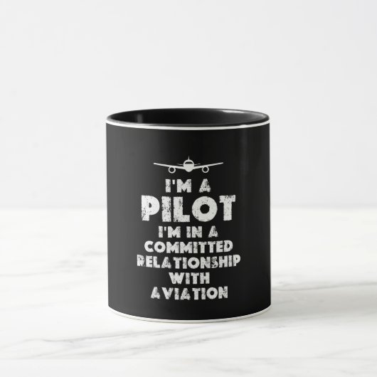 Ich bin ein lustiger Pilot Tasse (Zentrum)