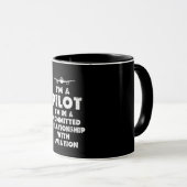 Ich bin ein lustiger Pilot Tasse (VorderseiteRechts)