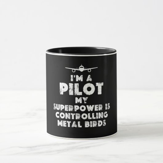Ich bin ein lustiger Pilot Tasse (Zentrum)