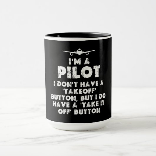 Ich bin ein lustiger Pilot Tasse (Zentrum)