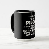Ich bin ein lustiger Pilot Tasse (Vorderseite Links)