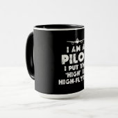 Ich bin ein lustiger Pilot Tasse (Vorderseite Links)