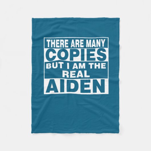 Ich bin ein lustiges Aiden-Shirt Fleecedecke (Vorderseite)