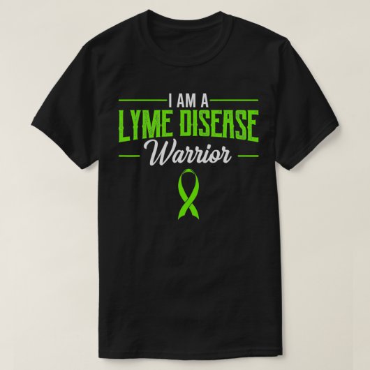 Ich bin ein "Lyme Disease Warrior Green Awareness  T-Shirt (Design vorne)