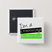 Ich bin ein Lymphomüberlebender Button (Vorne & Hinten)