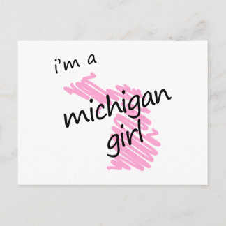 Ich bin ein Mädchen aus Michigan Postkarte