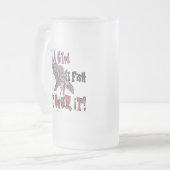 Ich bin ein Mädchen, das ich fischen kann Mattglas Bierglas (Vorderseite Links)