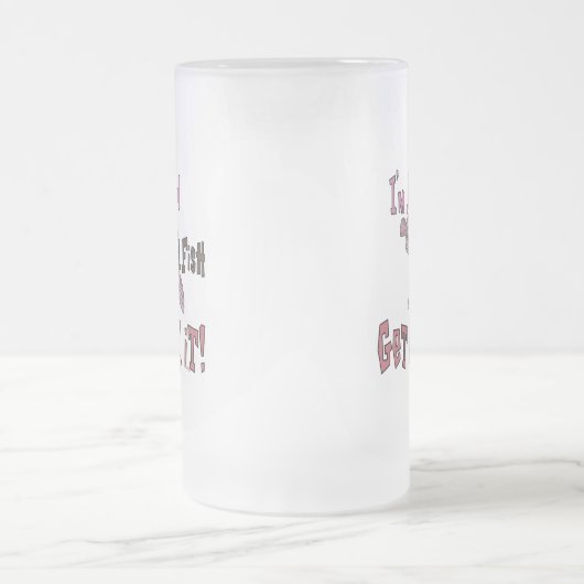 Ich bin ein Mädchen, das ich fischen kann Mattglas Bierglas (Mittel)