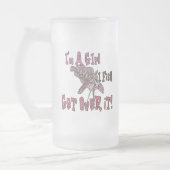 Ich bin ein Mädchen, das ich fischen kann Mattglas Bierglas (Links)