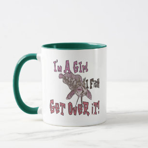 Ich bin ein Mädchen, das ich fischen kann Tasse