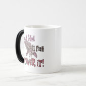 Ich bin ein Mädchen, das ich fischen kann Verwandlungstasse (Vorderseite Links)