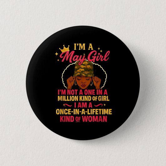 Ich bin ein Mädchen im Mai, ich bin nicht eine von Button (Vorderseite)