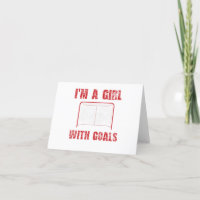 Ich bin ein Mädchen mit Goals Hockey