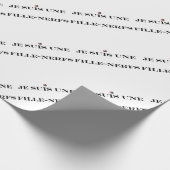 ICH BIN ein MÄDCHEN-Nerv - Wortspiele Geschenkpapier (Ecke)