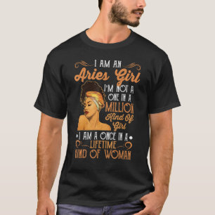 Ich bin ein Mädchen von Aries Black Aries T-Shirt